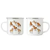 Pferd Emaille Tasse Pferde Hengst Stute Hobbie Produktbild-Vorschau 3