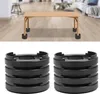 A table with risers on its legs, and a stack of risers. Podgląd zdjęcia produktu