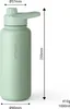 Trinkflasche Edelstahl 1L Thermoflasche Sport Flasche Produktbild-Vorschau 4