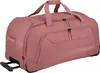 A rose-colored travel bag with wheels and handles. Anteprima dell’immagine prodotto