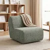 HOMCOM Fauteuil, draaibare loungestoel met chenille-look, Productafbeelding-voorbeeld 2