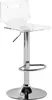 BELIANI Trendy Barhocker 2er Set Transparent/Weiß Metall Produktbild-Vorschau 5