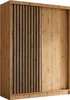A close-up studio shot of a wardrobe with sliding doors. Produktbild-Vorschau
