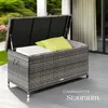 Auflagenbox Kiruna mit Kunststoffgeflecht, 120x55x61,5cm, Produktbild-Vorschau 6
