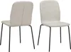 Two beige dining chairs with black metal legs are shown from different angles against a white background. Produktbild-Vorschau