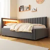 A bedroom scene with a bed, shelves on the wall, and a clock. Anteprima dell’immagine prodotto