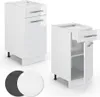 Küchenunterschrank Vicco Fame-Line Weiß Hochglanz 40 cm , Produktbild-Vorschau 7