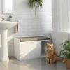Relaxdays Katzenschrank mit Sitzauflage, 2in1 Katzenkommode Produktbild-Vorschau 2