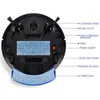 The underside of a robotic vacuum cleaner with labels pointing to its various components. Produktbild-Vorschau