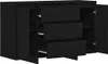 vidaXL Dressoir, zwart, eikenlook, 120 x 41 x 75 cm, Productafbeelding-voorbeeld 5