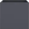 A plain, front-facing view of a dark gray cubic planter. Náhled obrázku produktu
