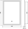 Mexen Taco podsvícené koupelnové zrcadlo 50 x 70 cm, LED Náhled obrázku produktu 6