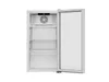 An open white beverage cooler with shelves and a digital display at the top. Produktbild-Vorschau