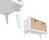 Schräg Buchenbein UNIQ 12 cm mit Montageplatte Weiß 4 Stück Produktbild-Vorschau 6