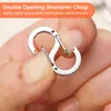 20 Mini-Karabinerhaken, silber, 16,5 x 9 mm, für Schmuck & DIY Productafbeelding-voorbeeld