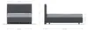 DELIFE Boxspringbett Dream-Well 120x200 cm Mikrofaser Grau Produktbild-Vorschau 5