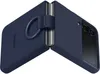 A dark blue Samsung flip phone case with a finger holder is shown open. Náhľad obrázku produktu