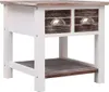 The Living Store Beistelltisch Braun 40x40x40 cm Paulownia Produktbild-Vorschau 1
