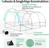 COSTWAY 12m² Gewächshaus 4x3x2m, Foliengewächshaus mit Produktbild-Vorschau 7