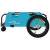 vidaXL Rimorchio per bicicletta blu Tessuto Oxford e ferro Anteprima dell’immagine prodotto 6