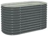 vidaXL Garten-Hochbeet 160x80x81 cm Verzinkter Stahl Grau Produktbild-Vorschau 7