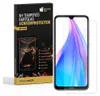 A product box for a screen protector is shown next to the screen protector itself, placed on a smartphone. Produktbild-Vorschau