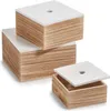 Aufbewahrungsbehälter mit Deckel 3 Stk. Holz Organizer Produktbild-Vorschau 1
