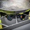 A close-up view of a gas burner with blue flames and a pot on top. Produktbild-Vorschau