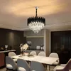 TOOLIGHT Hängelampe Mit Kristallen G063-Cp 50Cm 50Cm Black Produktbild-Vorschau 2