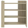 vidaXL Príborník Sonoma dub 73,5x35x75 cm Materiál na báze Náhľad obrázku produktu 4