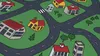 A stylized, cartoonish overhead view of a city map with roads and houses. Produktbild-Vorschau