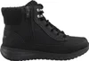 A black Skechers women's boot is shown from the side against a white background. Voir les images du produit
