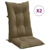 vidaXL Hochlehner-Auflagen 2 Stk. Melange Taupe 120x50x7 cm Produktbild-Vorschau 1