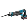 A cordless reciprocating saw with a battery pack attached, shown against a white background. Produktbild-Vorschau