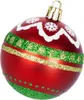Vianočné Gule ,červeno-zelené s ornamentom -6cm Náhľad obrázku produktu 3