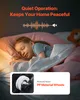A young girl sleeping peacefully in bed, with text overlay highlighting quiet operation. Náhľad obrázku produktu