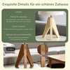 EDISHINE 2er Set Tischlampe Holz, LED Nachttischlampe  Produktbild-Vorschau 2