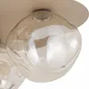 Deckenleuchte Metall Glas G9 Sandfarben Cognac 3-flammig Produktbild-Vorschau 4