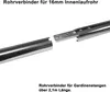 BASIT® Innenlauf Gardinenstange Edelstahl Look 16mm Produktbild-Vorschau 3