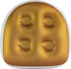 A top-down view of a gold inflatable seat cushion with four suction cups. Produktbild-Vorschau