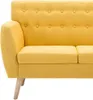 vidaXL Divano 3 posti in tessuto 172x70x82 cm giallo Anteprima dell’immagine prodotto 6