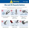 This image illustrates faucet compatibility guidelines. Anteprima dell’immagine prodotto