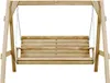 A wooden swing bench on a white background. Náhľad obrázku produktu