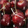 Wanduhr aus Glas mit Motiv Reife Kirschen- 30 x 30 cm - Produktbild-Vorschau 1