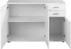 Kommode - Weiß - B 106 cm - drei Türen - zwei Schubladen - Produktbild-Vorschau 4
