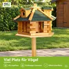 Vogelfutterhaus Vogelhaus mit Futtersilo aus Fichtenholz, Produktbild-Vorschau 2