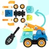 Malplay stavebné vozidlá Sada skrutiek Hračky DIY 4 autá Náhľad obrázku produktu 6