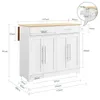 SoBuy Isola da cucina su rotelle Carrello portavivande con Anteprima dell’immagine prodotto 4