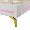 Polsterbett Doppelbett 140 x 200 cm, mit LED-Leuchten und Produktbild-Vorschau 9