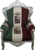 Casa Padrino Barock Sessel "King"  Italien / Silber - Möbel Produktbild-Vorschau 1
